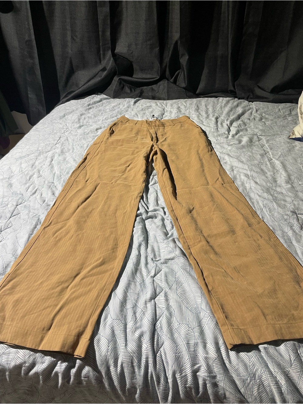 Zara Wide-Leg Pants in Camel Brown